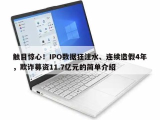 触目惊心！IPO数据狂注水、连续造假4年，欺诈募资11.7亿元的简单介绍